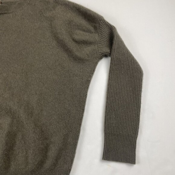 Oats Cashmere Sweater Women’s M Crewneck Pullover Soft Light Crew Neck Green - Picture 6 of 8